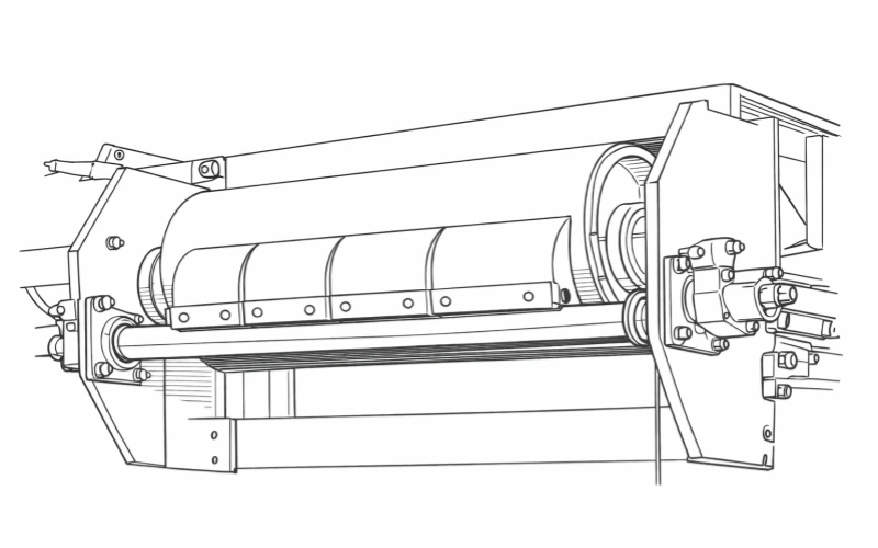 Primary Conveyor Belt Scraper Installation Position diagram